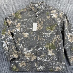 NOMAD By Craft + Flow Jacket Mens Small Camo Canvas Shirt Jkt‎ Snap Front New